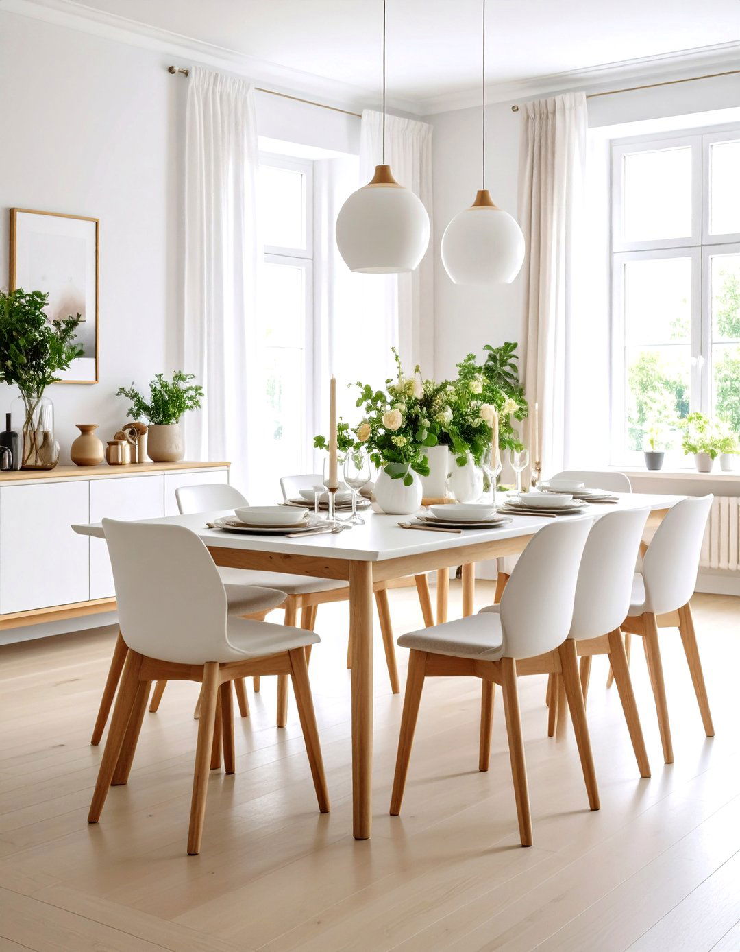 Scandinavian White Dining Table Refinishing - 24 Painted Furniture Ideas