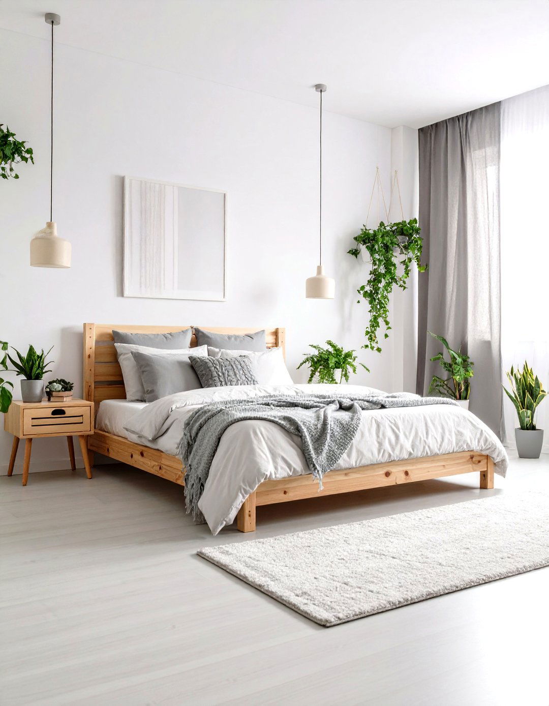 Scandinavian White Minimalist Bedroom - 24 Neutral Bedroom Ideas