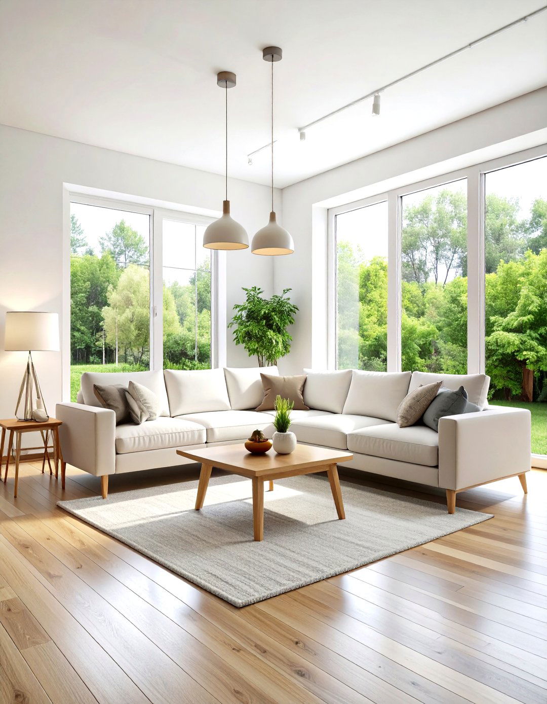 Scandinavian White Minimalist Living Room - 24 Minimalist Living Room Ideas
