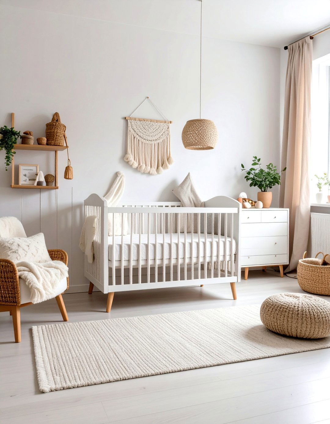 Scandinavian White Nursery Theme - 24 White Nursery Ideas