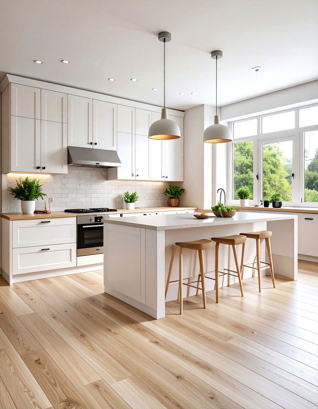 Scandinavian White Oak Kitchen Flooring - 24 Light Wood Floor Kitchen Ideas