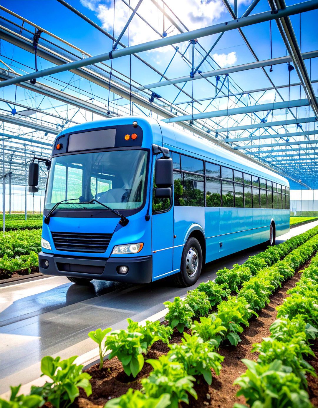 School Bus Greenhouse with Smart Irrigation Systems - 24 School Bus Greenhouse Ideas