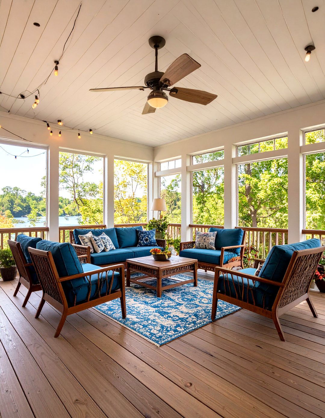 Screened Porch Three Season Room - 24 Lake House Decorating Ideas