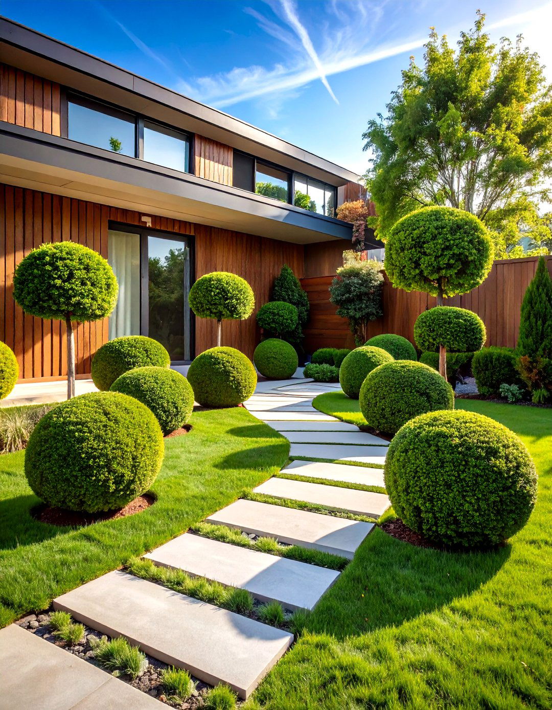 Sculptural Boxwood Globe Garden - 24 Front Yard Boxwood Shrubs