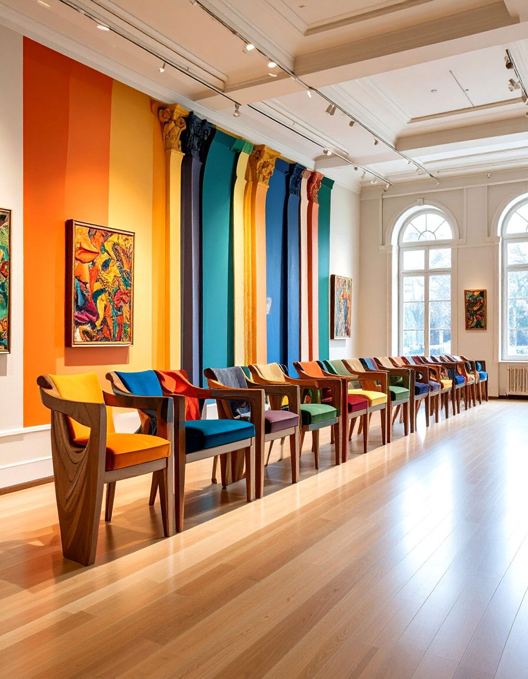 Sculptural Chair Rail Artistic Statements - 24 Chair Rail Ideas
