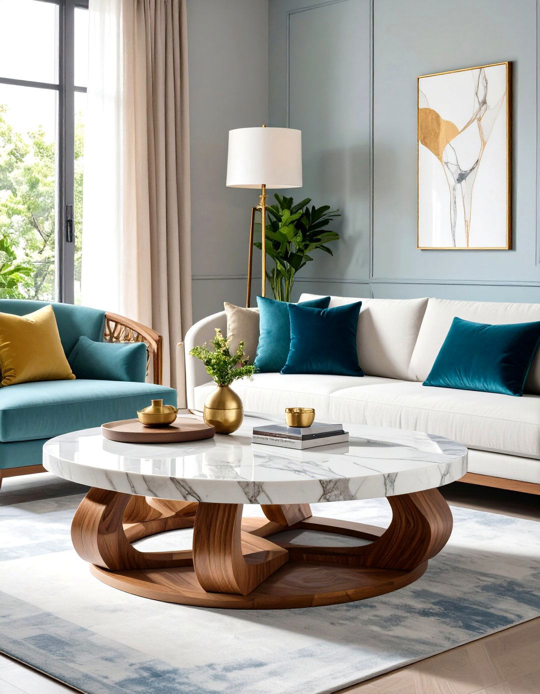 Sculptural Coffee Table Centerpiece - 24 Parisian-style Living Room Ideas