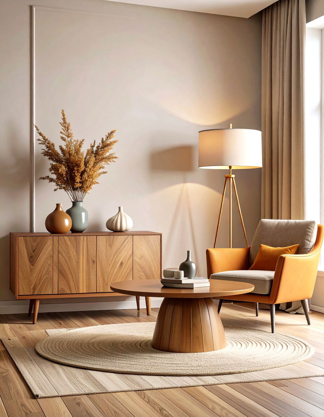 Sculptural Floor Lamps With Built In Tables - 24 Living Room Furniture Ideas
