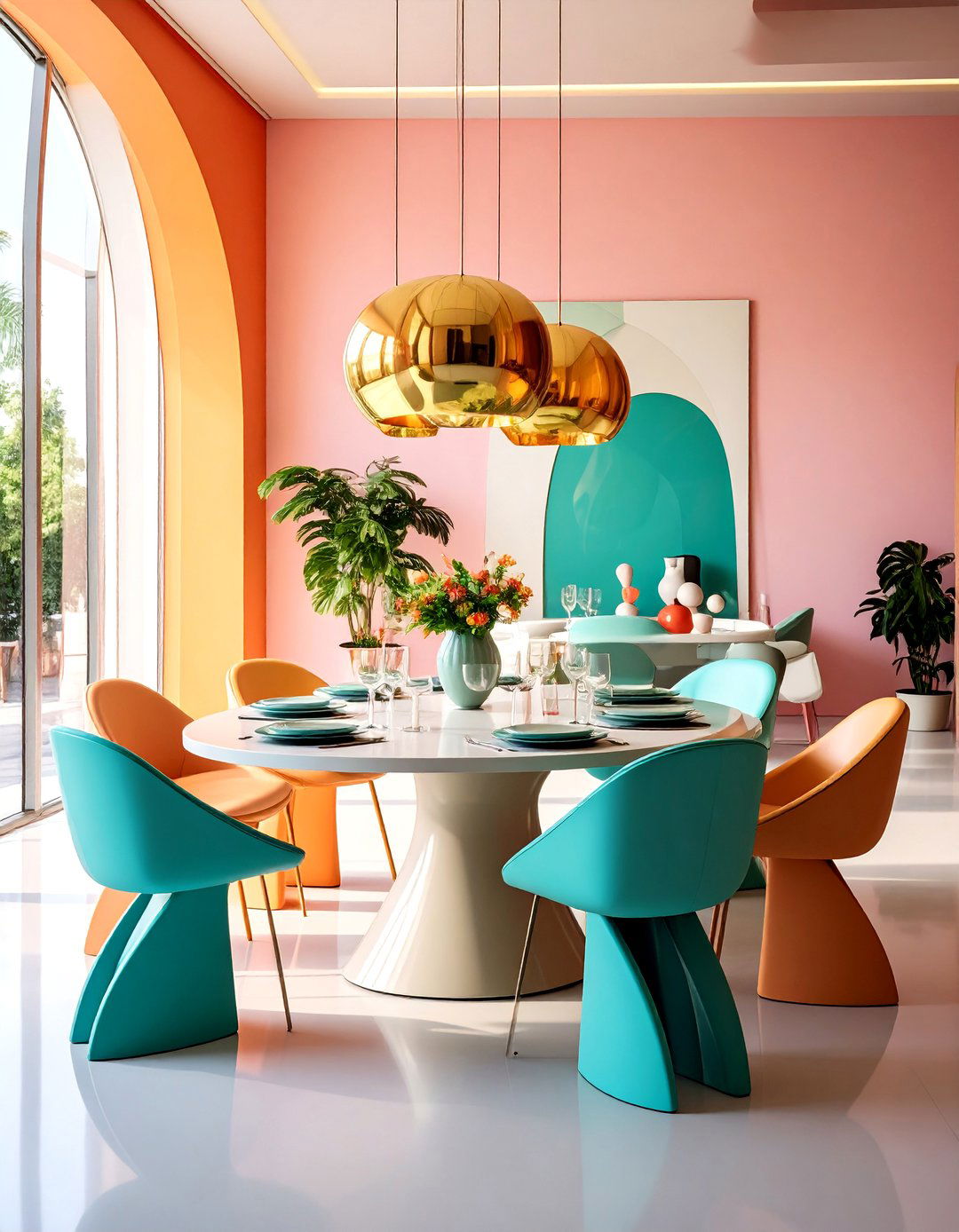 Sculptural Furniture Dining Room with Artistic Elements - 24 Art Deco Dining Room Ideas