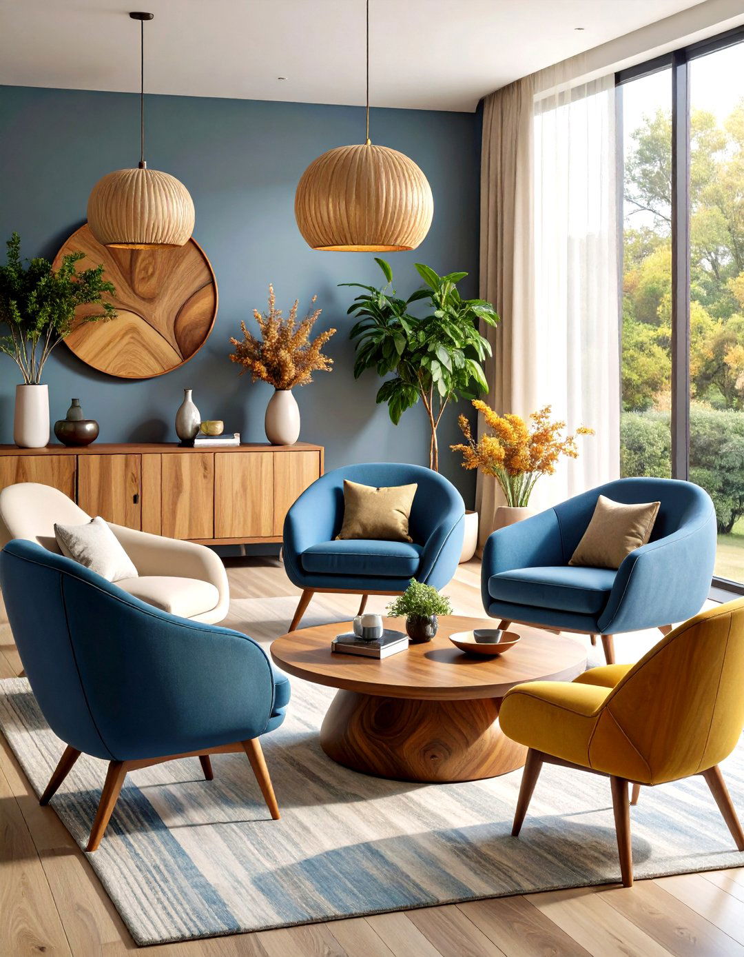 Sculptural Furniture Living Room - 24 Organic Modern Living Room Design Ideas