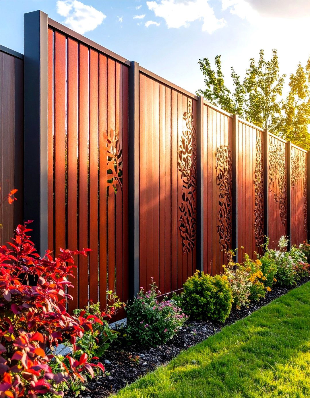 Sculptural Metal Privacy Screens - 24 Fence Art Ideas