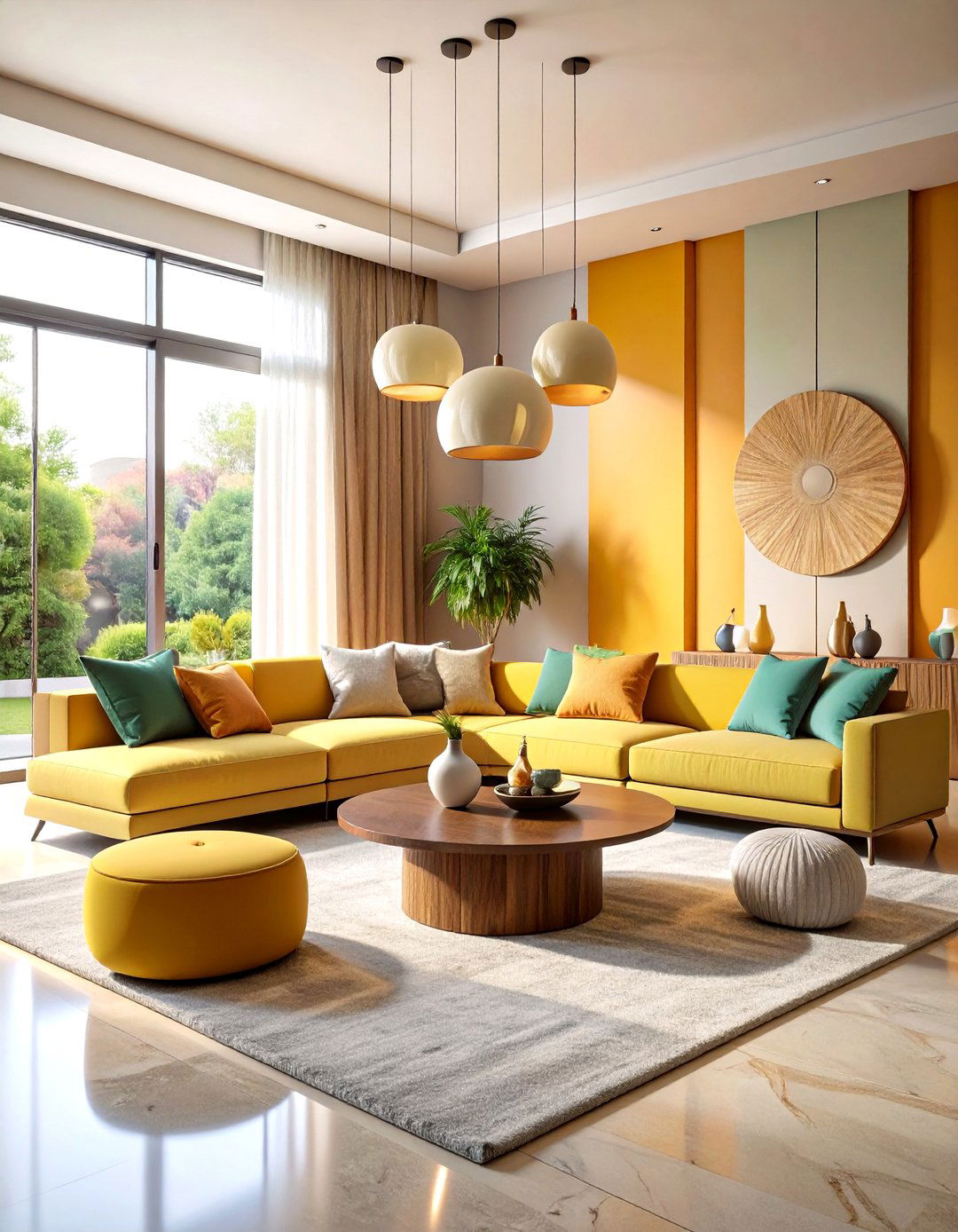 Sculptural Natural Living Room - 24 Natural Living Room Ideas
