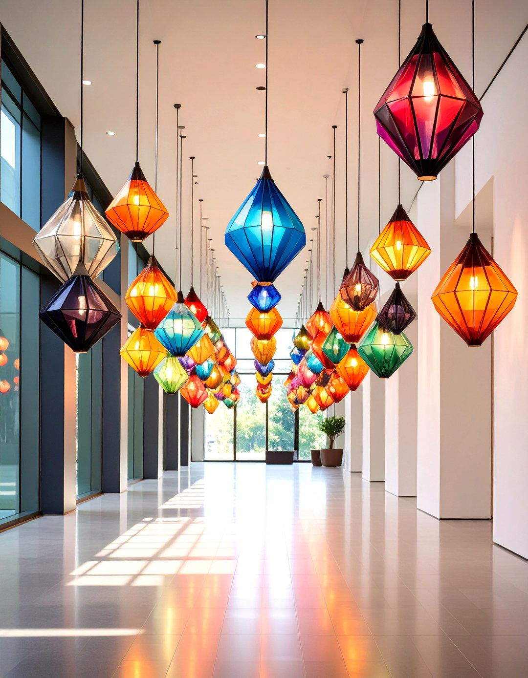 Sculptural Pendant Art Pieces - 24 Hallway Lighting Ideas