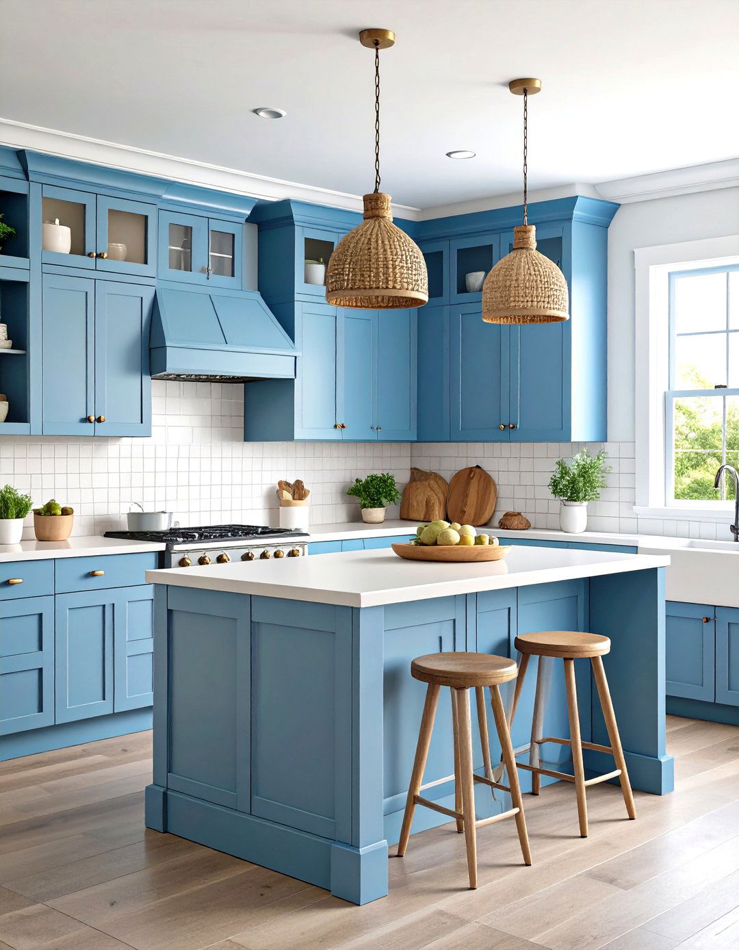 Sea Breeze White and Blue Coastal Theme - 24 Tropical Kitchen Ideas