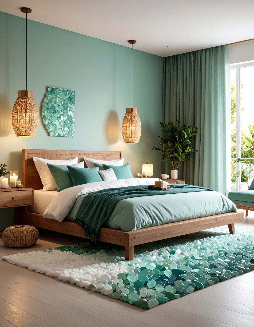 Sea Glass Color Palette Decor - 24 Mermaid Bedroom Ideas