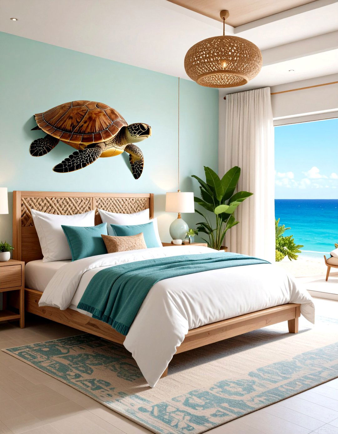 Sea Turtle Serenity - 24 Underwater Mermaid Bedroom Ideas