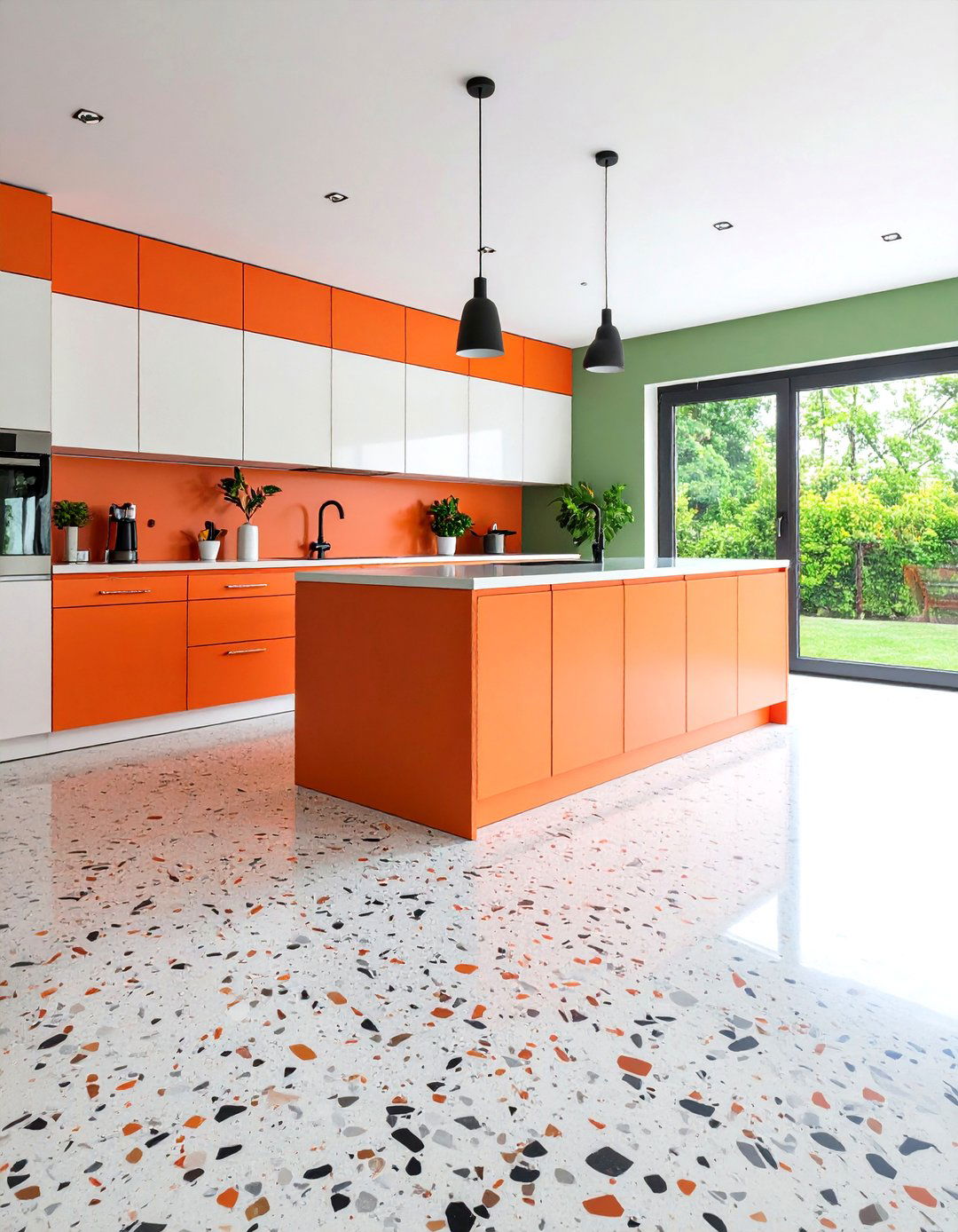 Seamless Poured Terrazzo Kitchen Floors - 24 Terrazzo Kitchen Floor Ideas