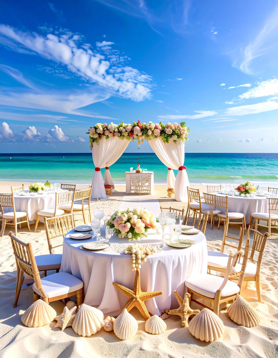 Seashell and Pearl Beach Wedding with Ocean Treasures - 24 Beach Wedding Ideas