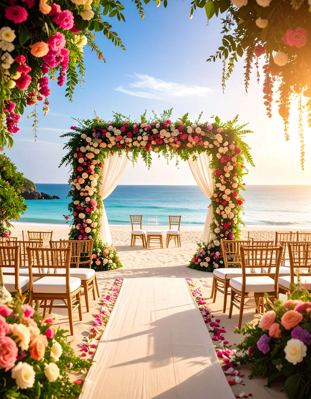 Seaside Garden Party Beach Wedding with Floral Abundance - 24 Beach Wedding Ideas