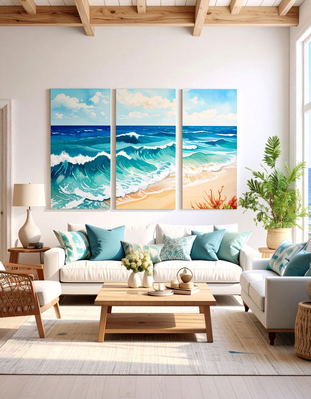 Seaside Wall Art and Decor - 24 Coastal Living Room Ideas