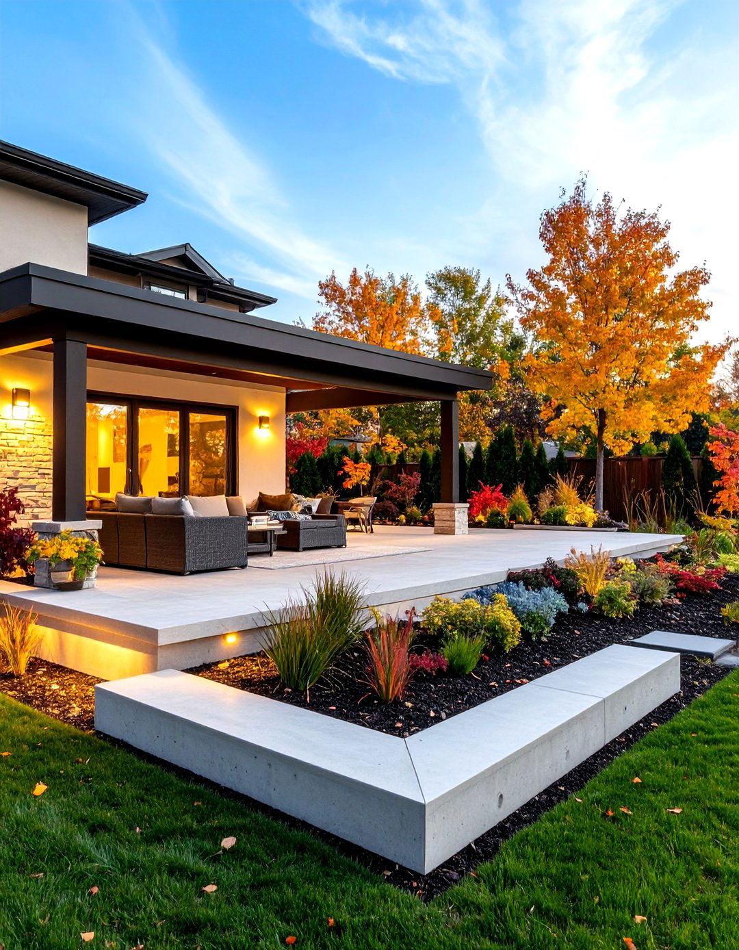 Seasonal Adaptability Raised Concrete Patio - 24 Raised Concrete Patio Ideas