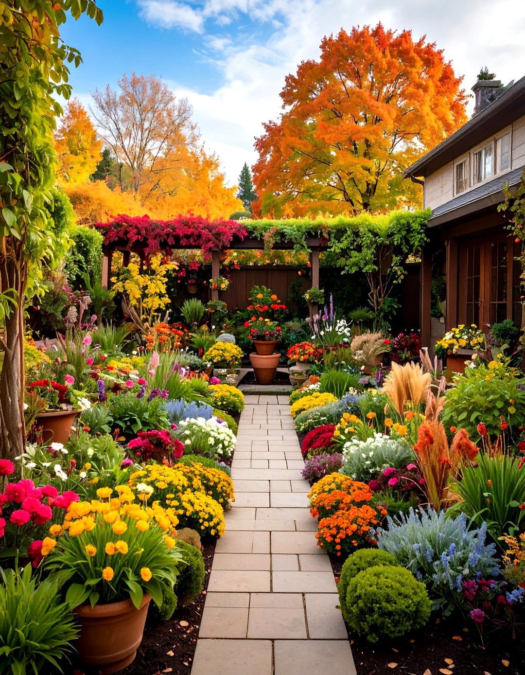 Seasonal Color Courtyard Garden - 24 Courtyard Ideas