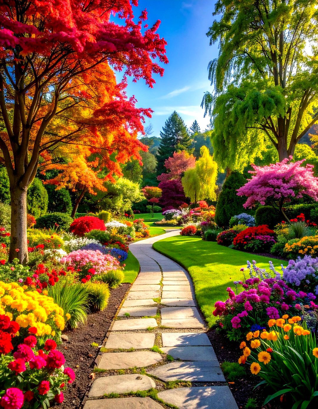 Seasonal Color Display - 24 Simple Fence Line Landscaping Ideas