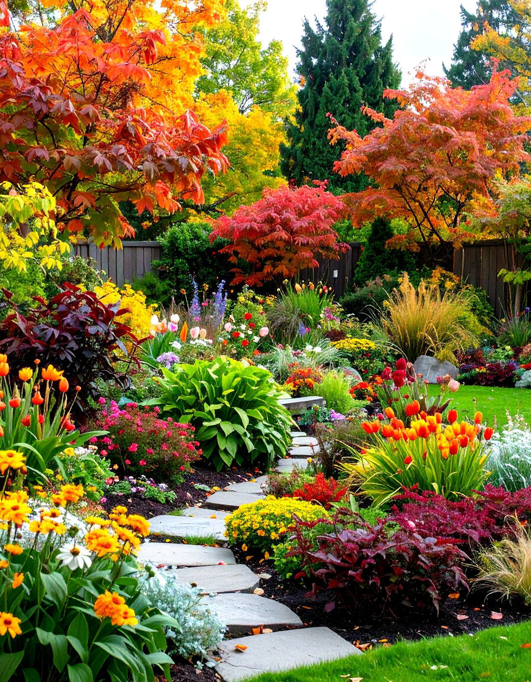 Seasonal Color Garden - 24 Memorial Garden Ideas