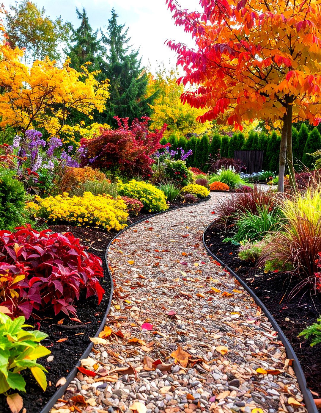 Seasonal Color Mulch Variations - 24 Mulch Pathway Ideas