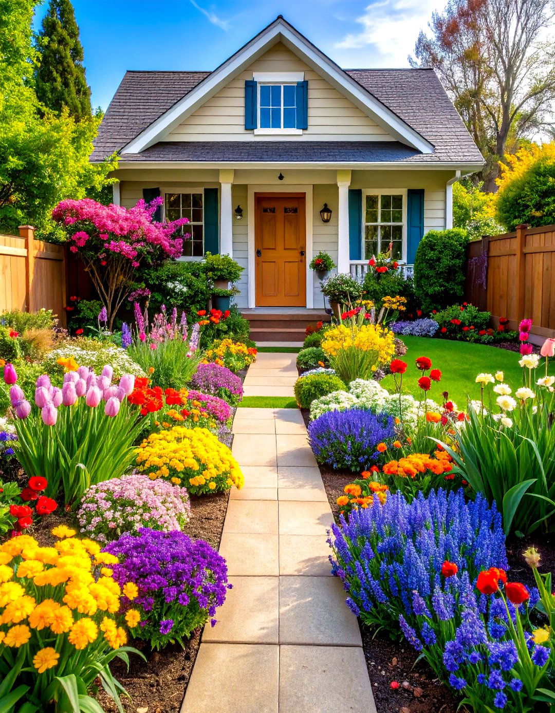 Seasonal Color Rotation Planning - 24 Front Yard Landscaping Ideas