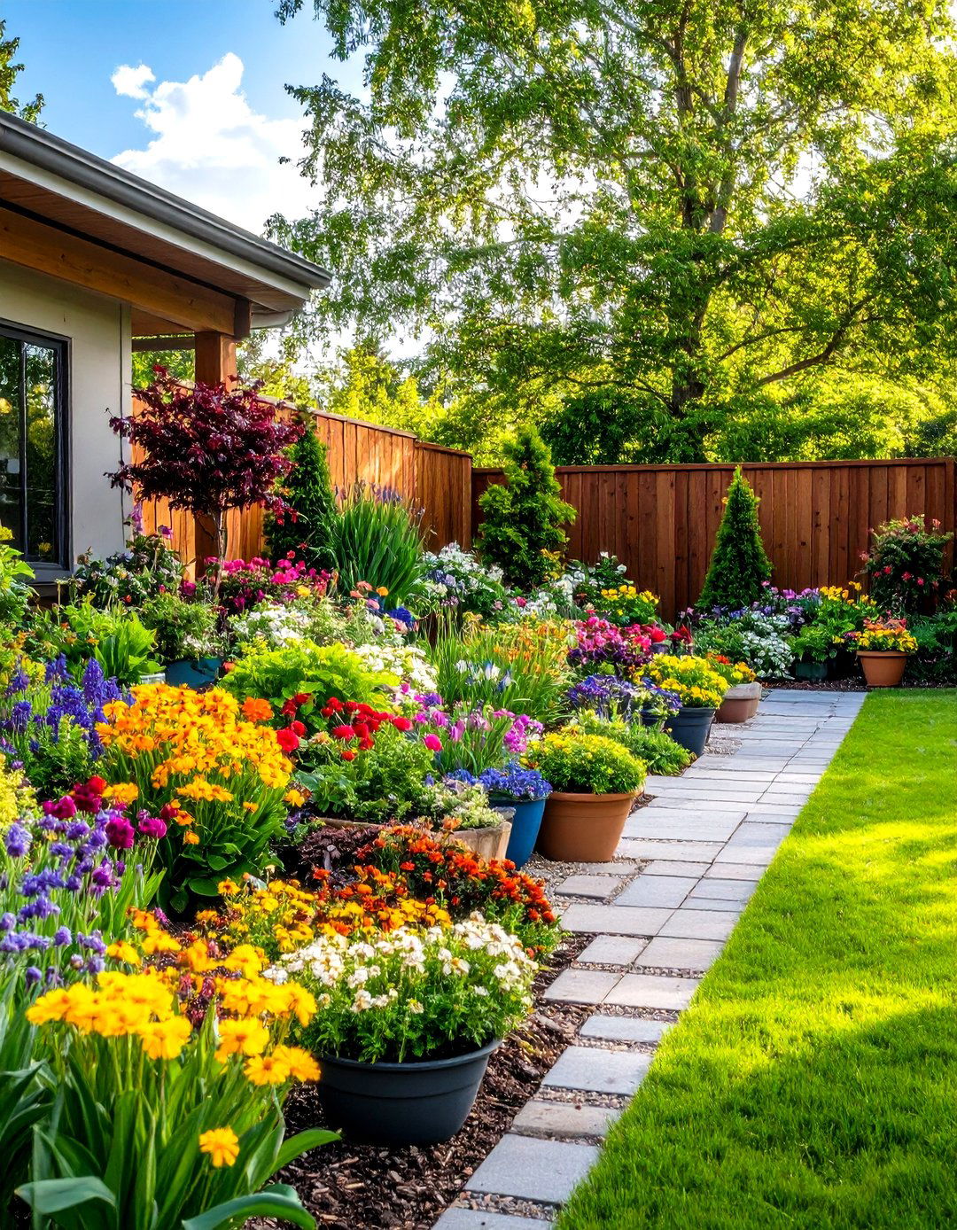 Seasonal Color Rotation System - 24 Modern Small Garden Ideas