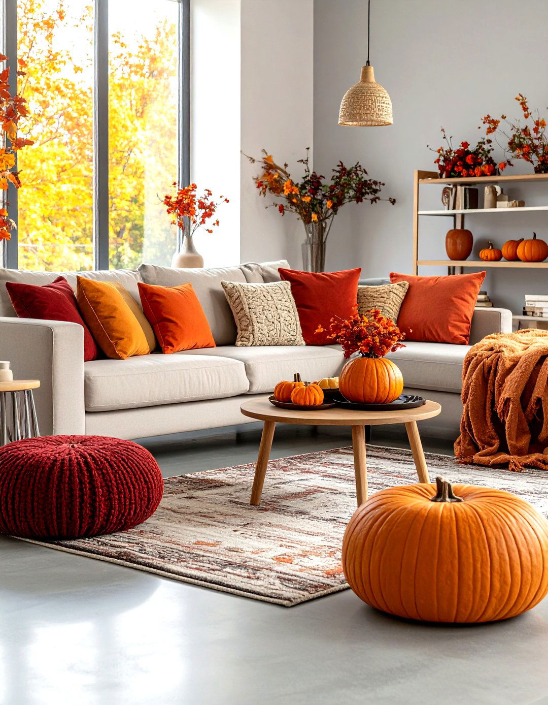 Seasonal Concrete Decoration - 24 Rustic Concrete Floor Living Room Ideas