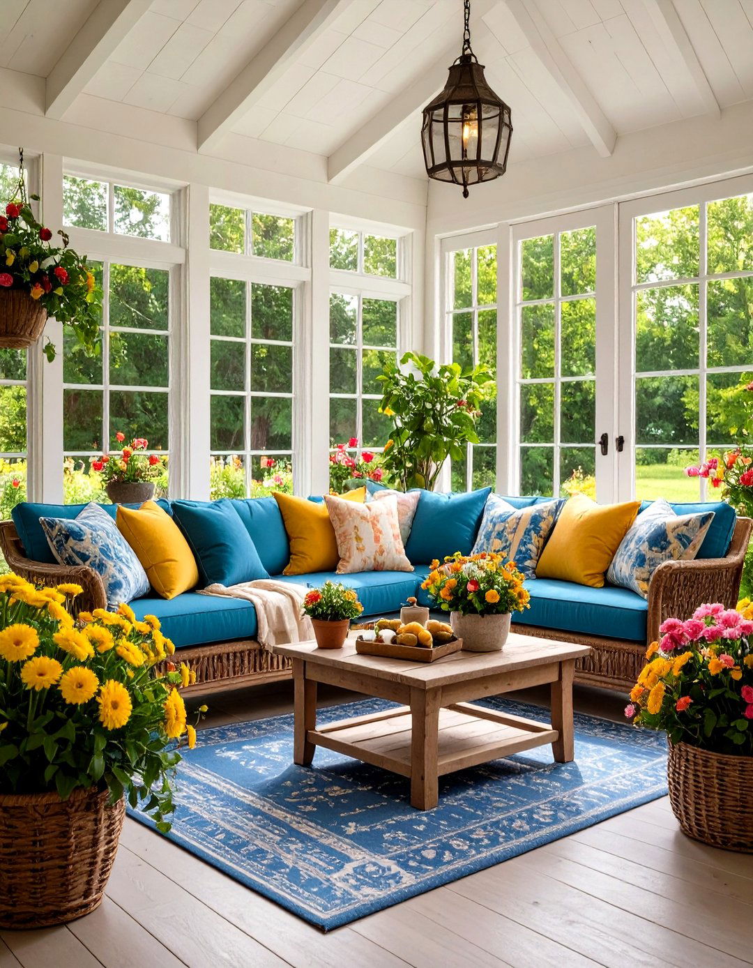 Seasonal Decor Farmhouse Sunroom - 24 Farmhouse Sunroom Ideas