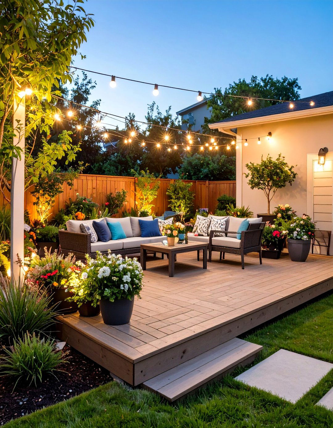 Seasonal Decoration Display Platform - 24 Backyard Deck Ideas on a Budget