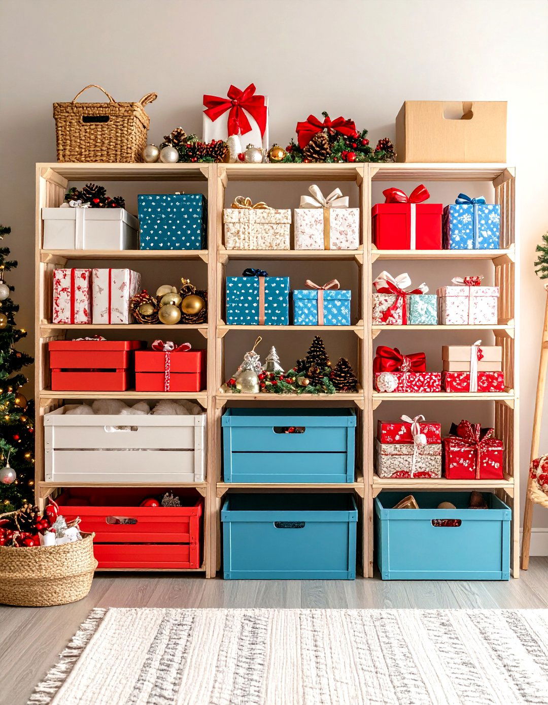 Seasonal Decoration Storage System - 24 Milk Crate Storage Ideas