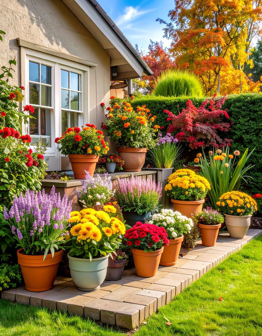 Seasonal Display Corner Garden - 24 Corner Garden Ideas With Pots