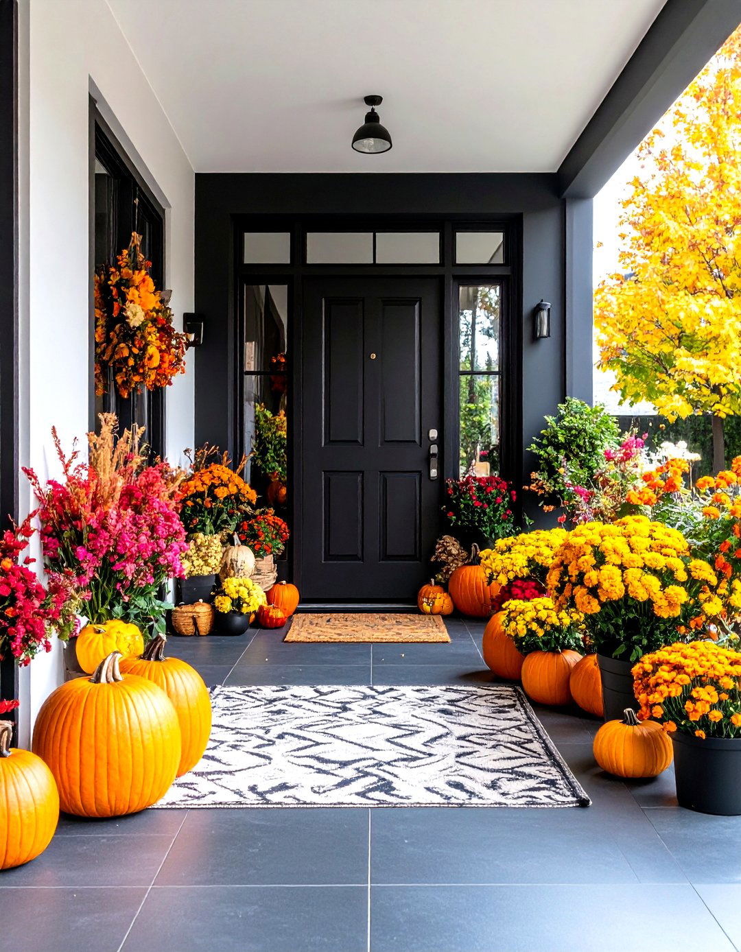 Seasonal Display Flexibility - 24 Black and White Entryway Design Ideas
