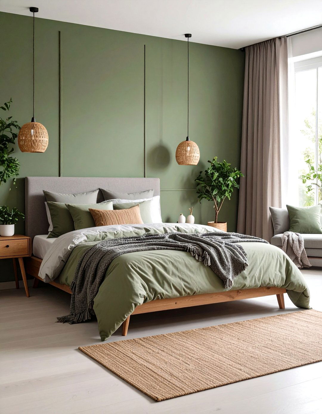Seasonal Green Grey Bedroom - 24 Green and Grey Bedroom Ideas