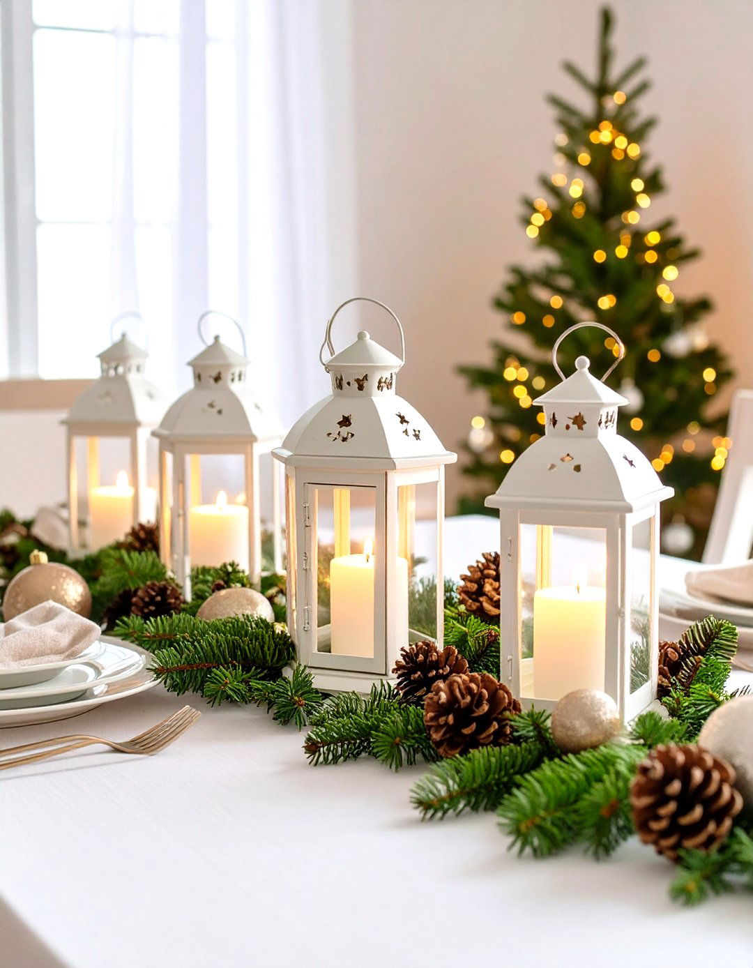 Seasonal Holiday Lantern Arrangement - 24 Lantern Centerpiece Ideas