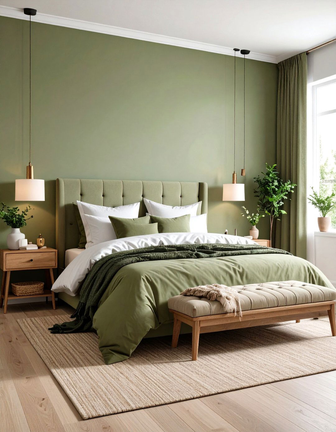Seasonal Olive Green Bedroom Flexibility - 24 Olive Green Bedroom Ideas