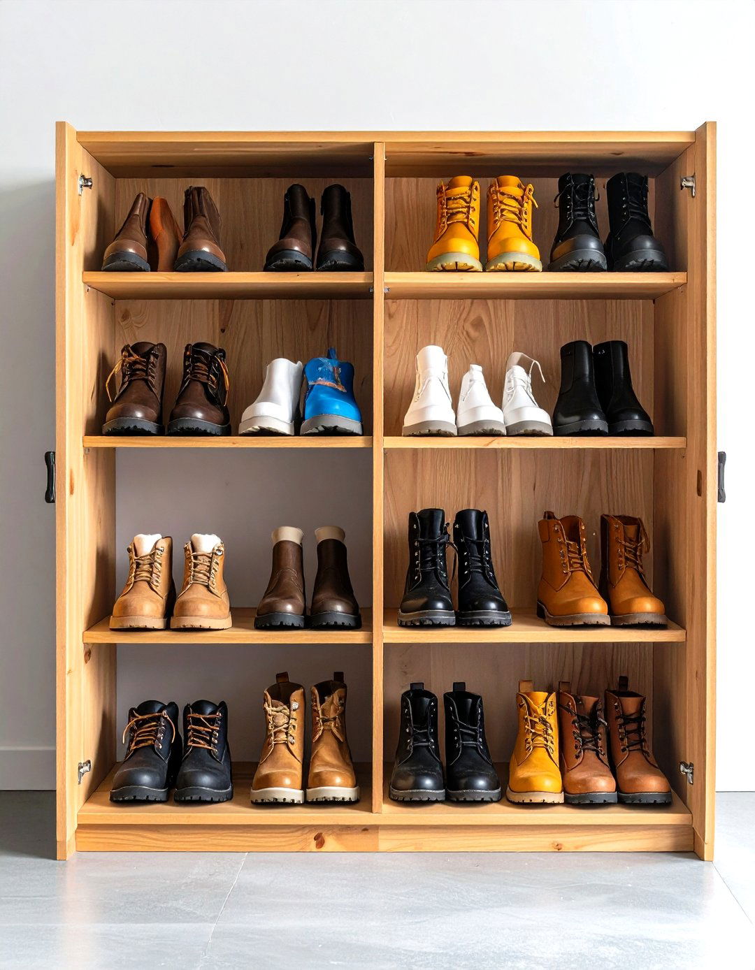 Seasonal Shoe Rotation Cabinet - 24 Garage Shoe Storage Ideas