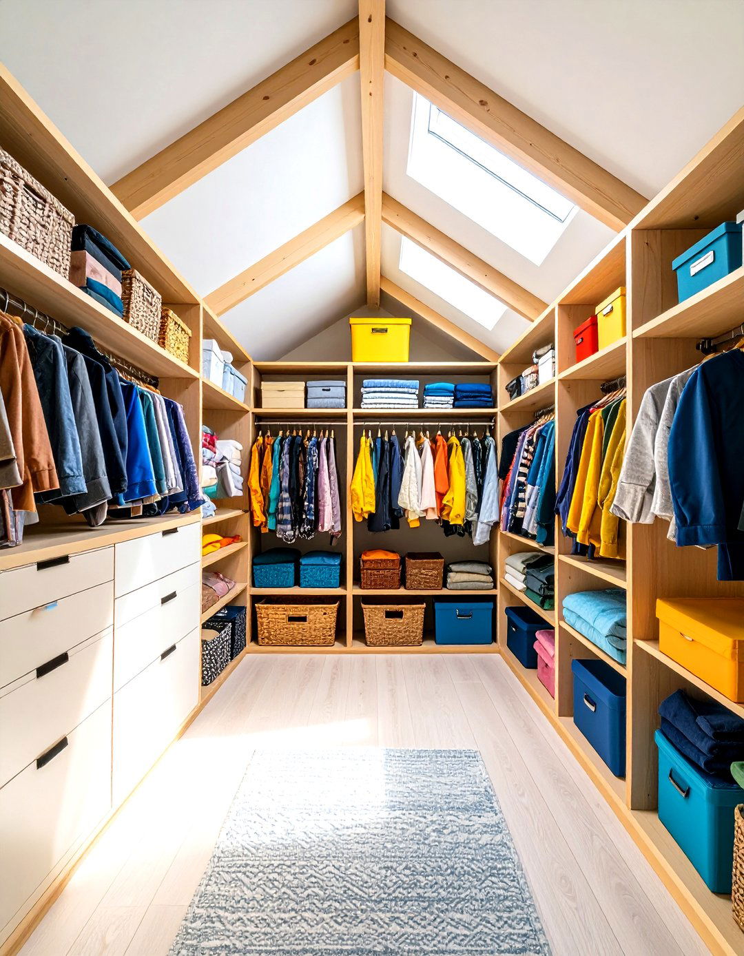 Seasonal Storage Rotation System - 24 Sloped Ceiling Closet Ideas