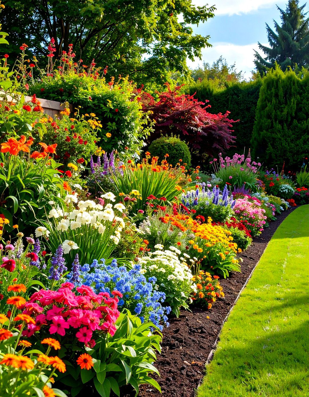 Seasonal Succession Border - 24 Perennial Flower Bed Ideas