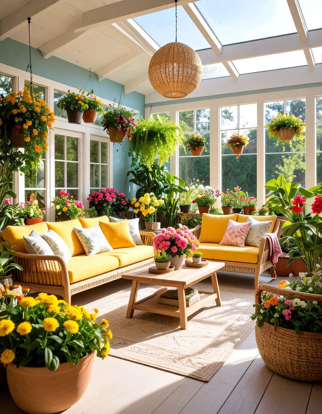 Seasonal Sunroom with Adaptable Decor Elements - 24 Sunroom Ideas