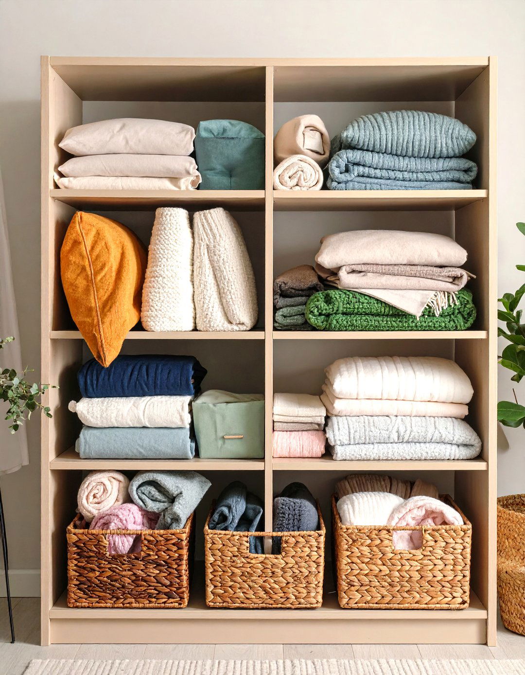 Seasonal Textile Rotation System - 24 Boho Farmhouse Decor Ideas