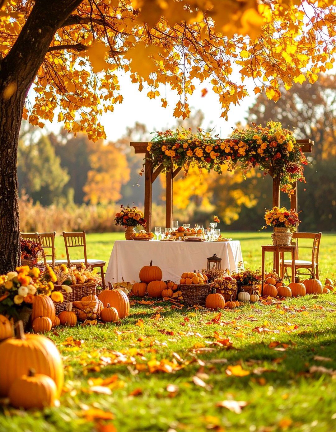 Seasonal Theme Adaptations - 24 Wedding Backdrop Ideas