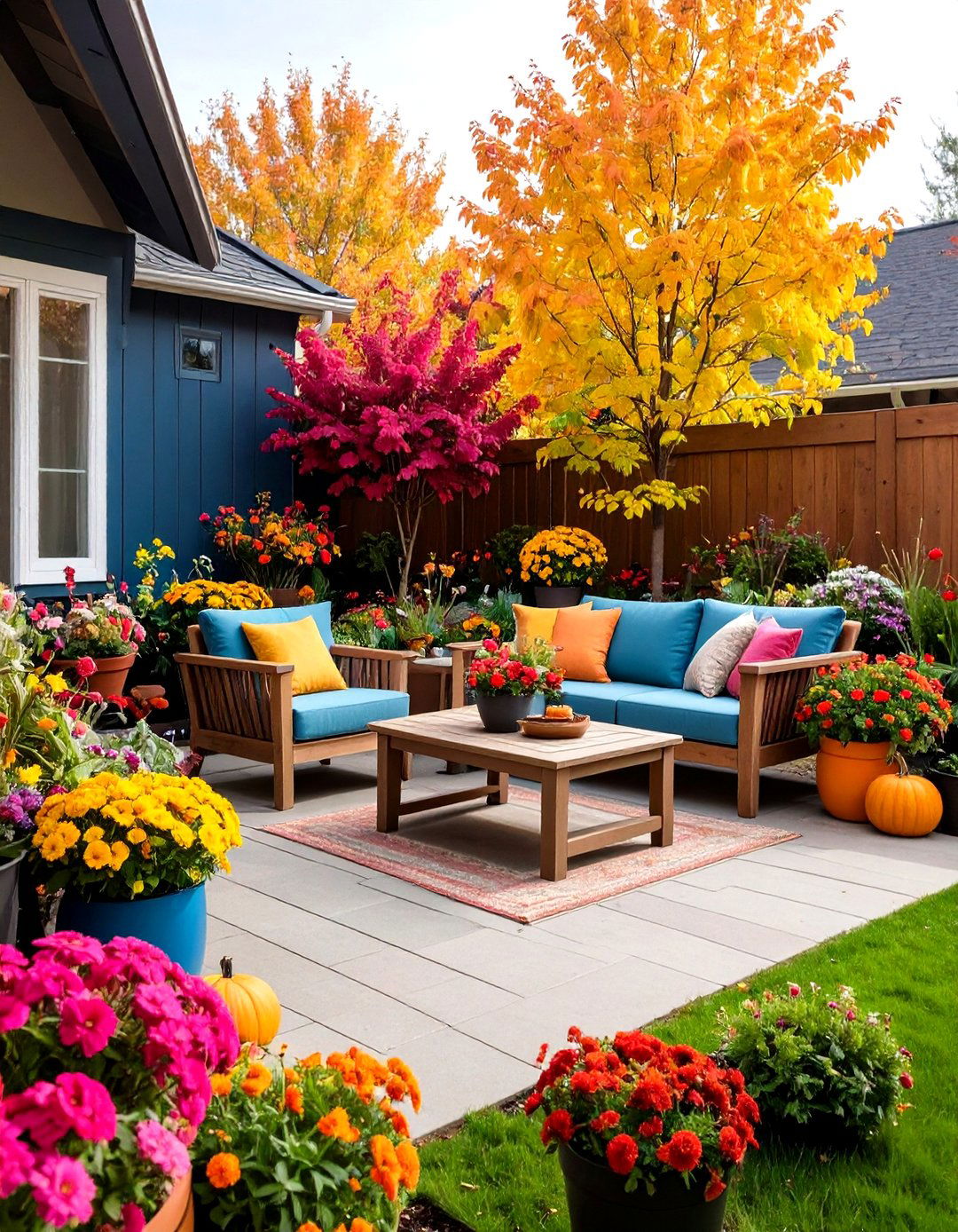 Seasonal Transformation Patio Design - 24 townhouse patio ideas