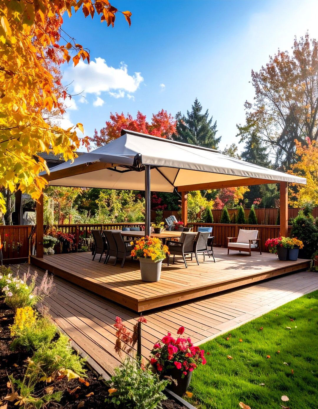 Seasonal Transition Covered Deck - 24 Patio Deck Ideas