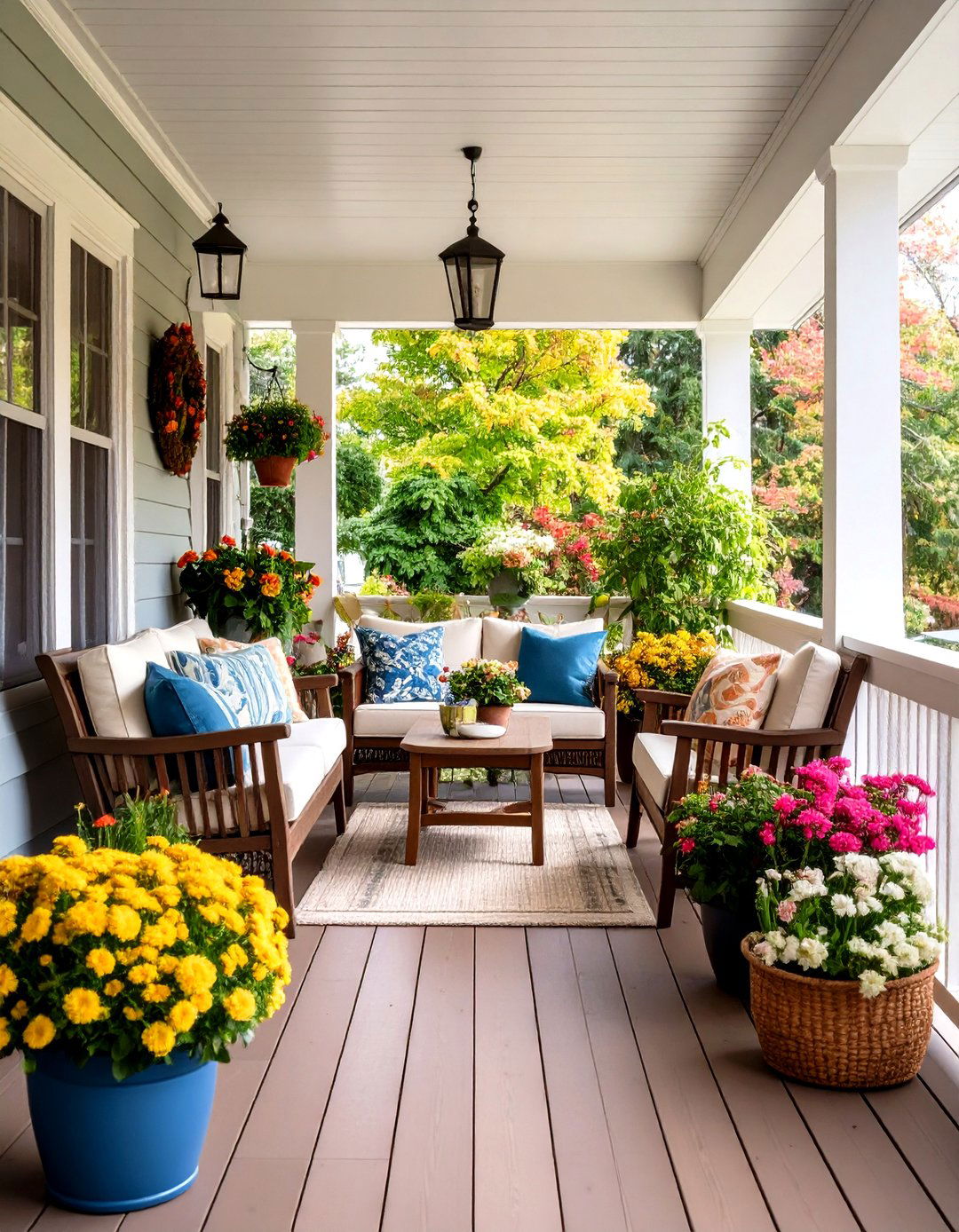 Seasonal Transition Display Area - 24 Small Front Porch Ideas