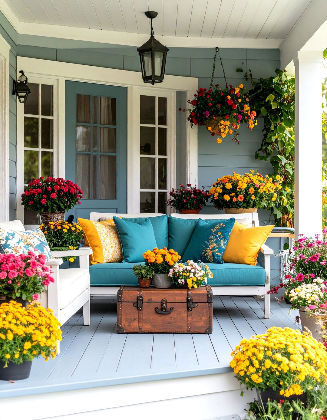 Seasonal Transition Porch - 24 Farmhouse Porch Ideas