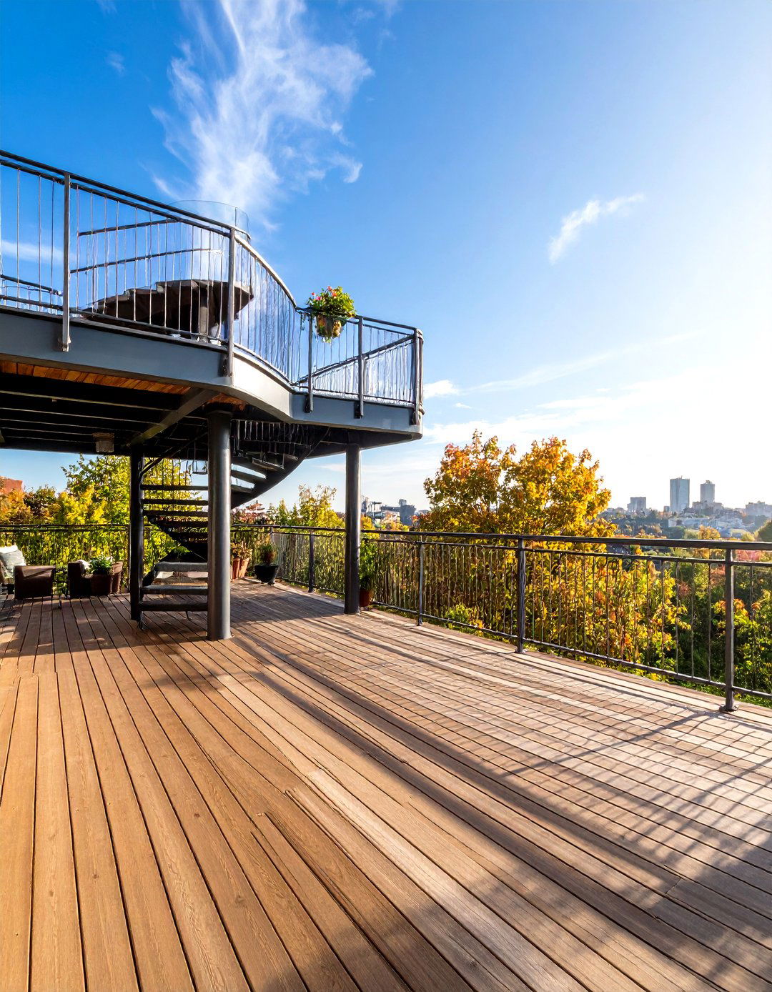 Second Story Elevated Viewing Deck - 24 Patio Deck Ideas